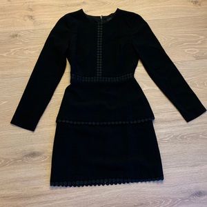 Club Monaco long sleeve eyelet dress